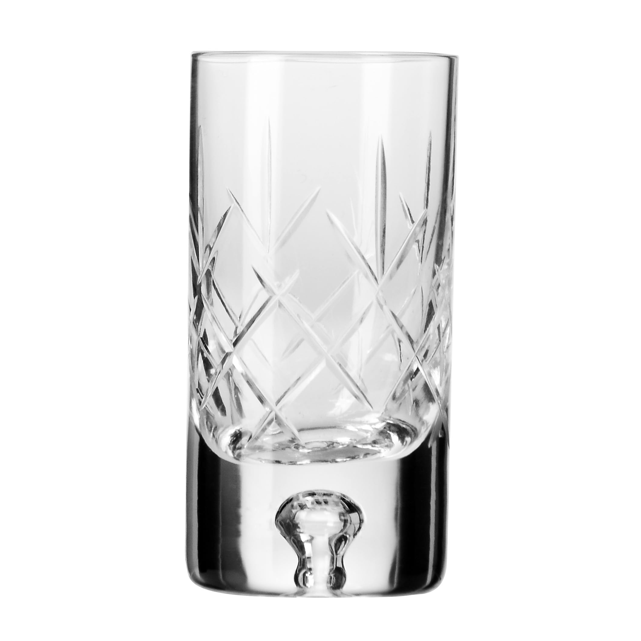 KROSNO Saga Kieliszki do Wódki 50 ml, Zestaw 6 Sztuk, Kryształowe Szkło, Ręcznie Wykonane, Prezent