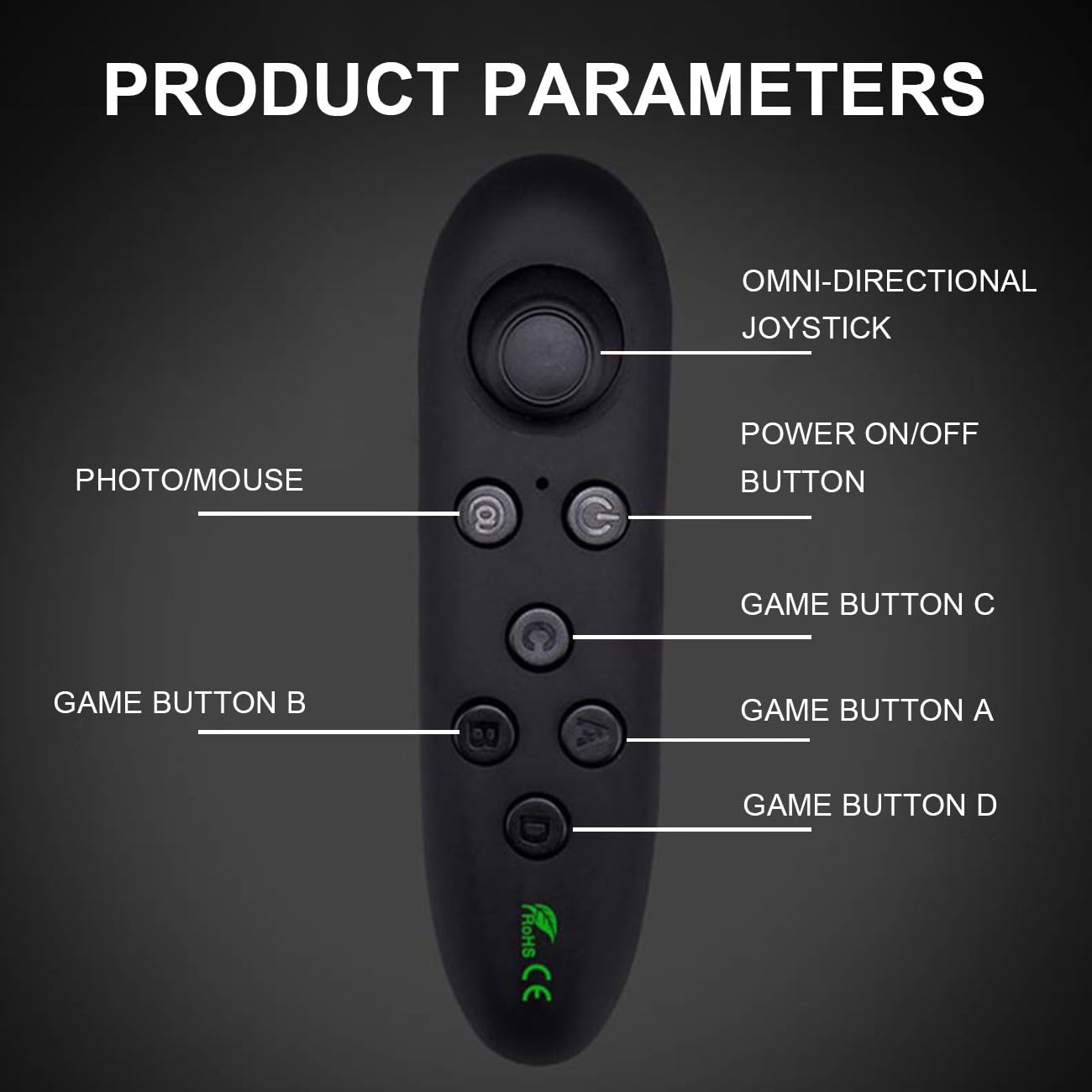 Controller Per Giochi E-book Controller Remoto VR Bluetooth A Forma Di Anello, Joystick Wireless Per Tablet Laptop Smartphone~p146829373 Controller Per E-book