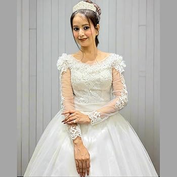 Buy GOWNLINK White Christian Catholic Wedding Ball Gown Wedding Dress in  White Frock Women with Extra Sleeves GLYC-X01 (X-Small) at Amazon.in