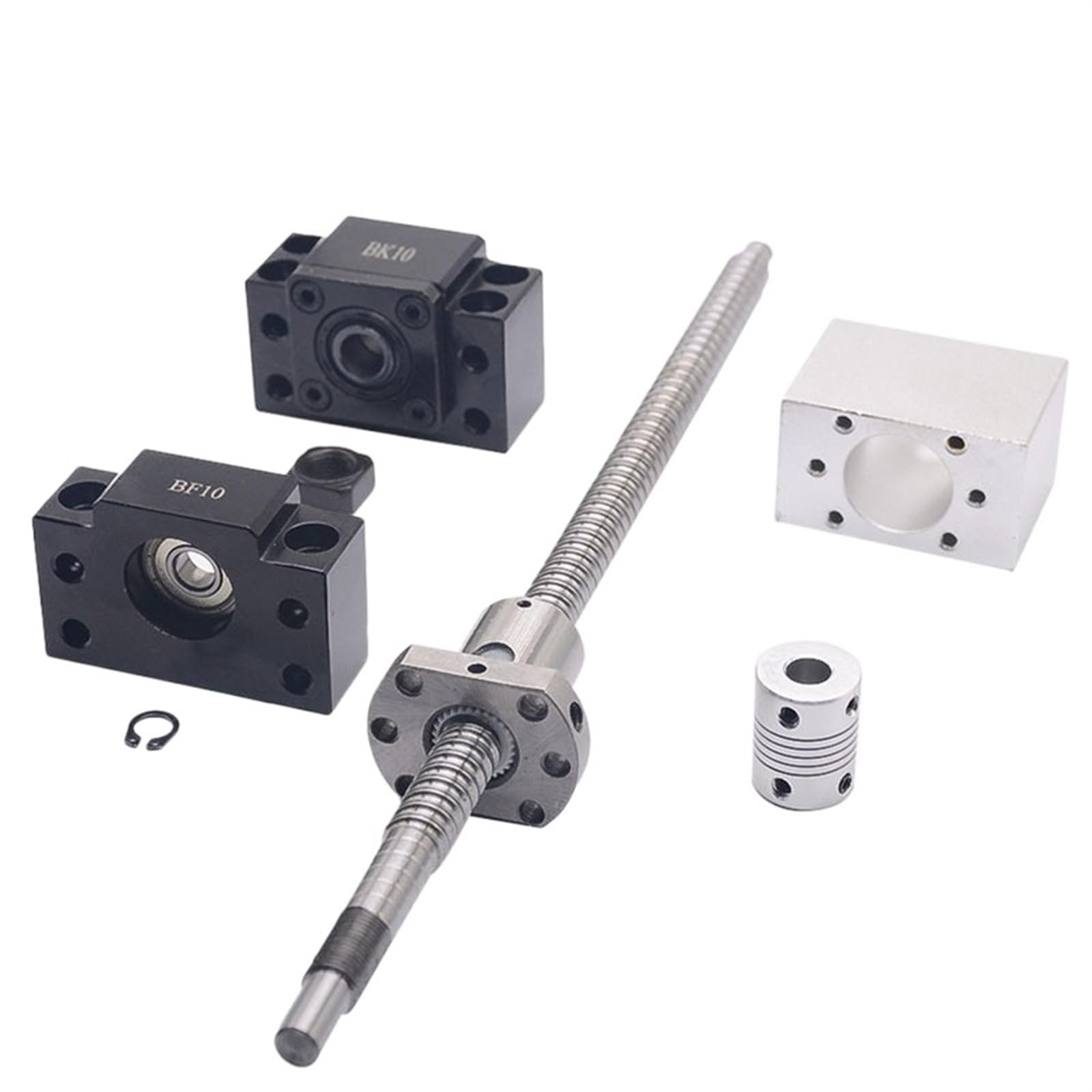 Avec extrémité usinée SFU1204, jeu RM1204, vis à billes laminées C7 + écrou à billes 1204 + boîtier d'écrou + support d'extrémité BK/BF10 + coupleur Outils de bricolage