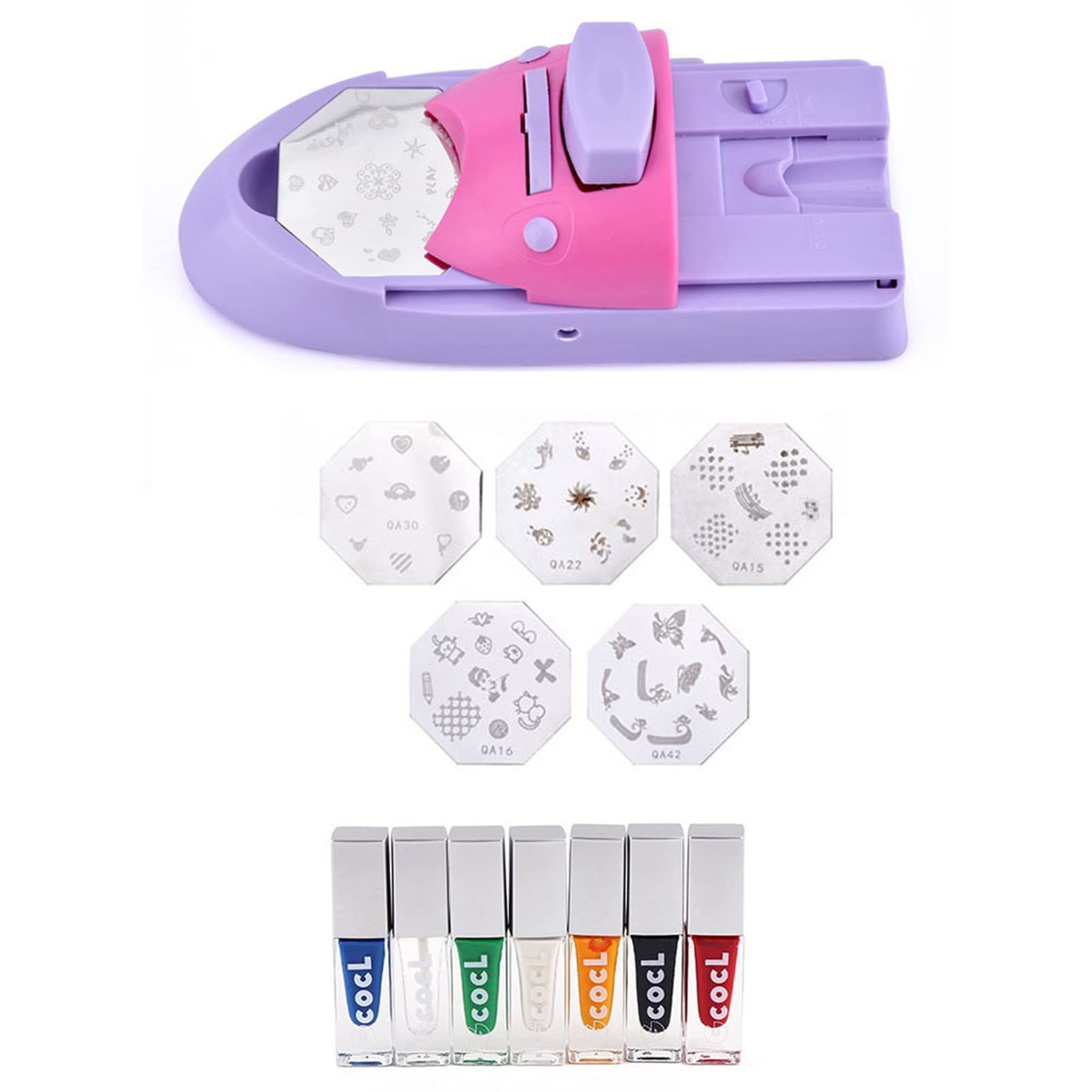 Macchina per stampante per unghie, macchina stampa portatile per nail art, facile usare per fai te (macchina con olio stampa)