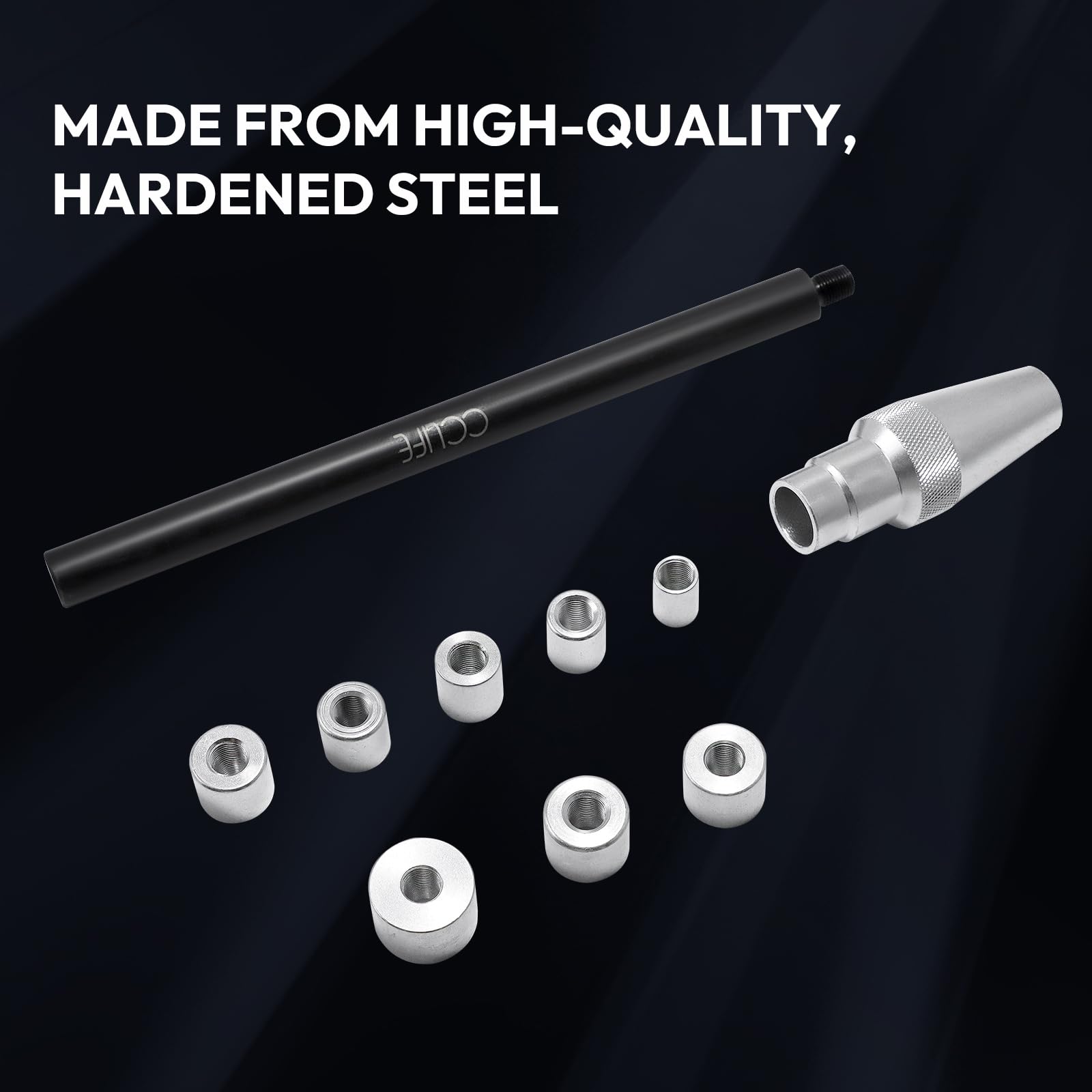 CCLIFE Kit Universale per Centraggio Frizione 10 pezzi per Assemblare Frizione e Foro Pilota Volano con 8 Boccole di Serraggio (11-25 mm) per Autovetture e Veicoli Commerciali Leggeri