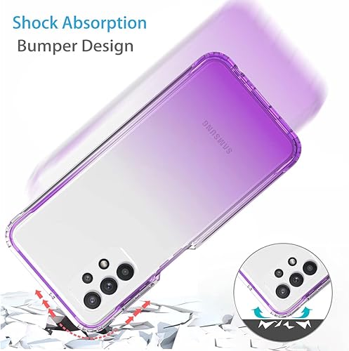 Miniatura 7 de Bohefo Funda transparente compatible con Galaxy A32 5G, Samsung A32 5G Funda para niñas y mujeres, lindo cristal TPU parachoques a prueba de golpes
