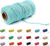 Vista 13 de Cordón de macramé de algodón 2 mm x 109 yardas, cuerda de algodón colorida para manualidades DIY, ganchos de plantas (Beige)