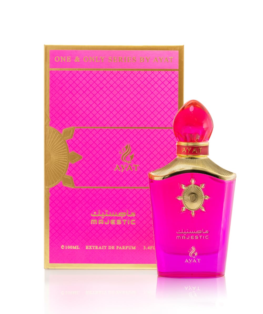 Ayat Perfumes – Majestic Eau de Parfum 100ml | Luxurious Women’s Perfume | Fruity, Floral & Gourmand Fragrance with Blackcurrant, Jasmine & Vanilla | Long-Lasting Arabic Perfume