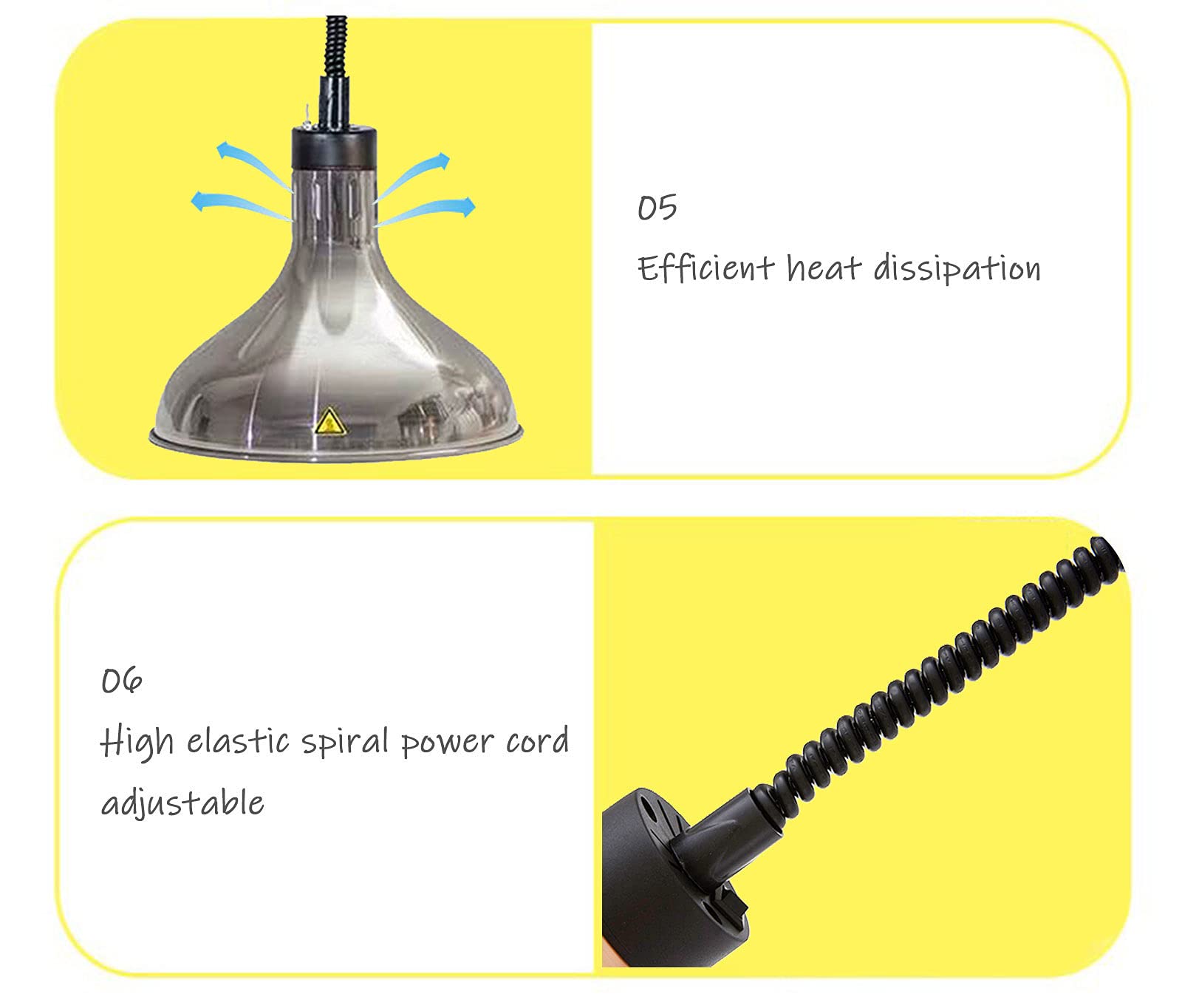 Lampada Scaldavivande Professionale Yaoyaoo - Per Ristoranti E Buffet A Temperatura Costante - Foto 3
