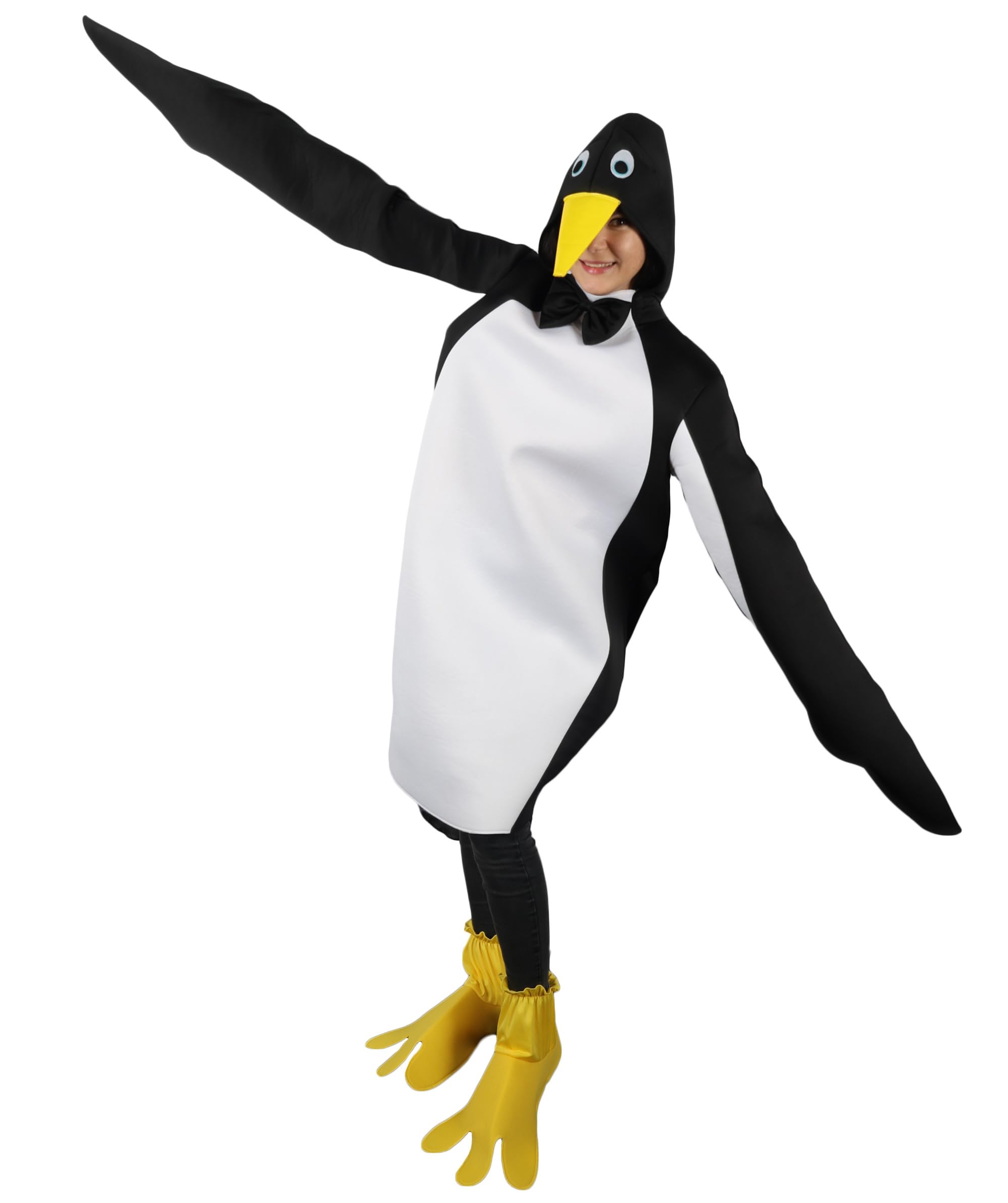 Catwalk Adult Penguin Fancy Dress Costume, Unisex, Black and White (X-Large: Up to Chest 54") - Image 2
