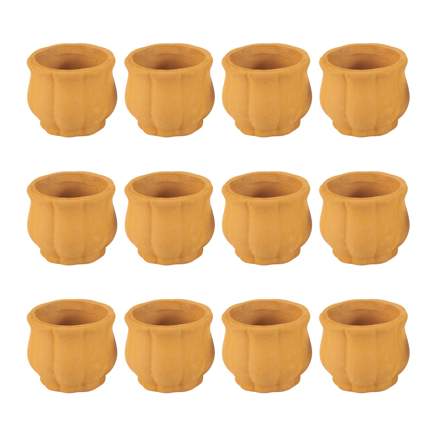 12 Pcs 1:12 Scale Miniature Clay Pots Mini Flower Pots for DIY Mini House Garden Decoration,Set A
