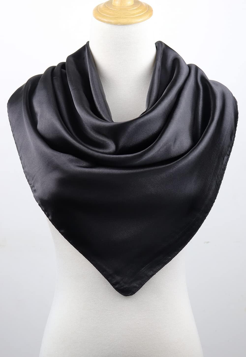 vabovin Satin Head Scarf for Women Solid Color - Hair Scarves 35 Inch Bandana Headscarf - Image 2