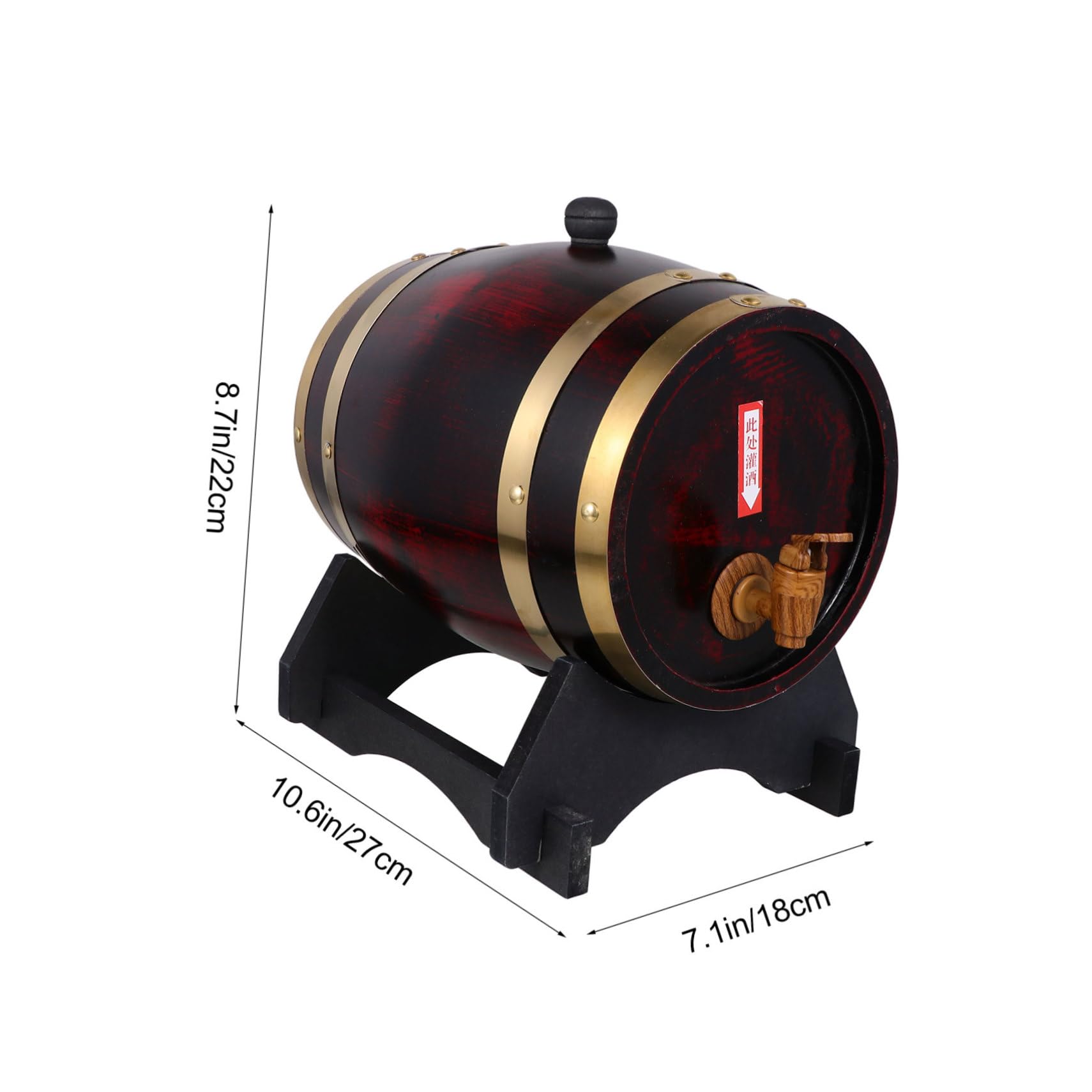 PRETYZOOM 5l Wine Beer Dispenser Set Faucet for Kitchen Dining Bar Pub Dec