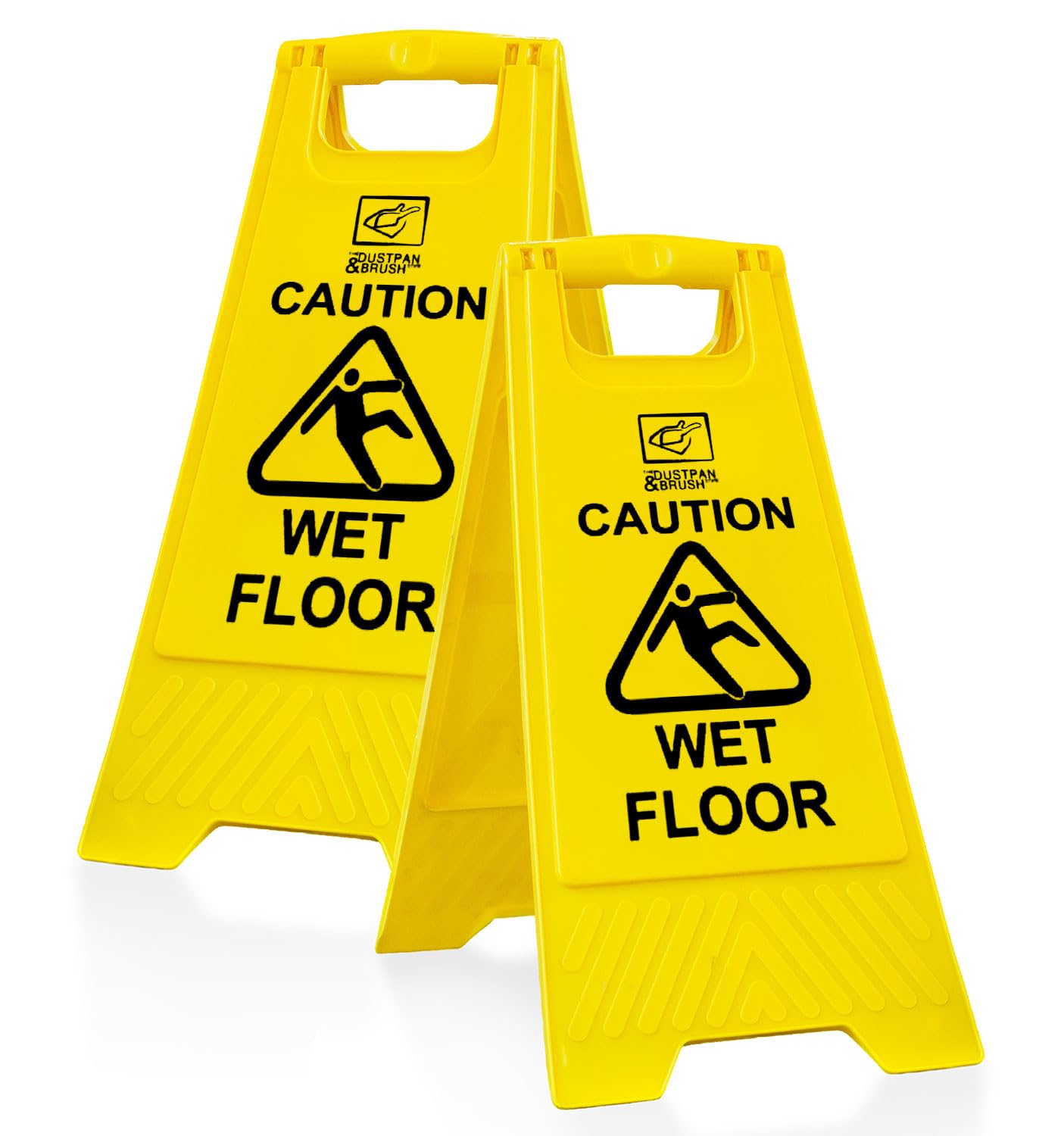 Pack of 2 Wet Floor Sign - Heavy Duty, Foldable Warning Signs, Wet Floor Signs Yellow Pack of 2 - Prevents Accidental Slipping, Warning Floor Sign for Restaurant, Shopping Mall, Restroom, Office