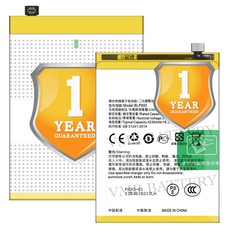 Image of Original BLP693 Battery Compatible for Realme 3i - (4230mAh) - 1 Year Warranty X2