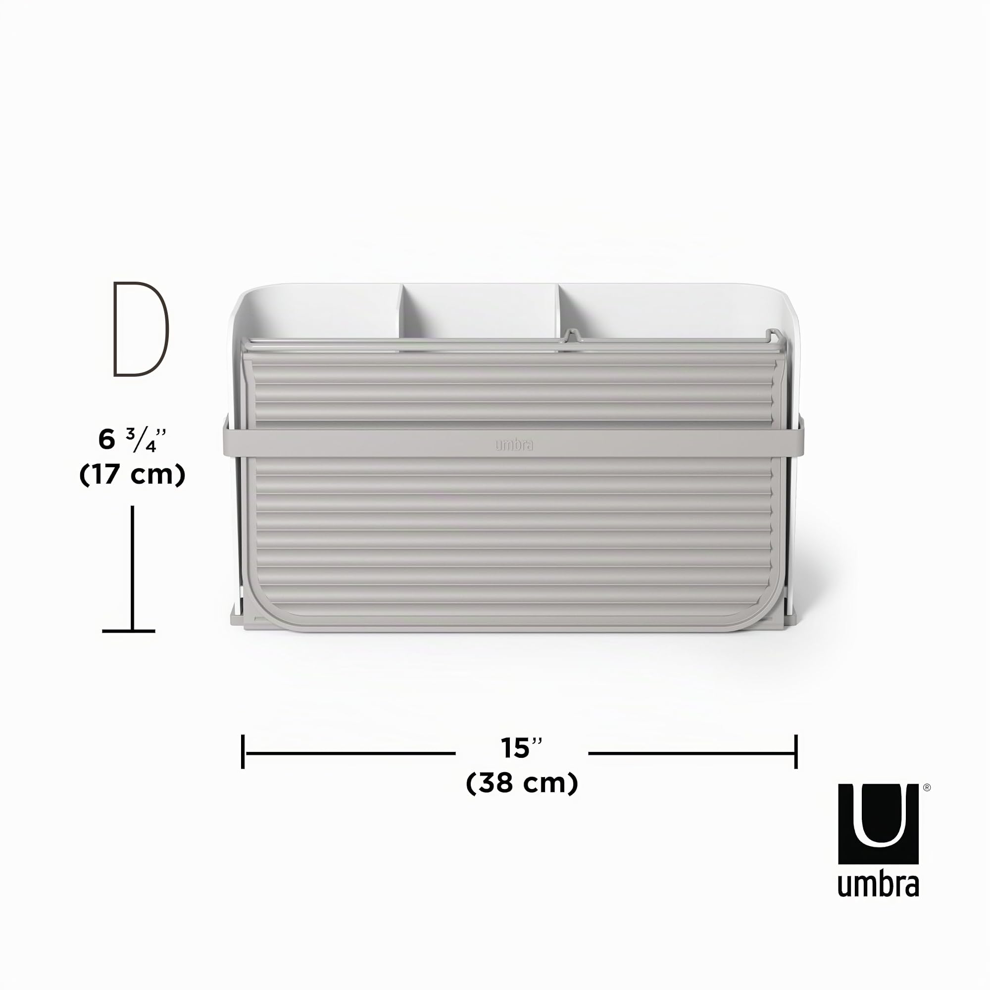 Umbra Sling Faltbares Abtropfgestell, Platzsparend Mit Caddy, Weiss