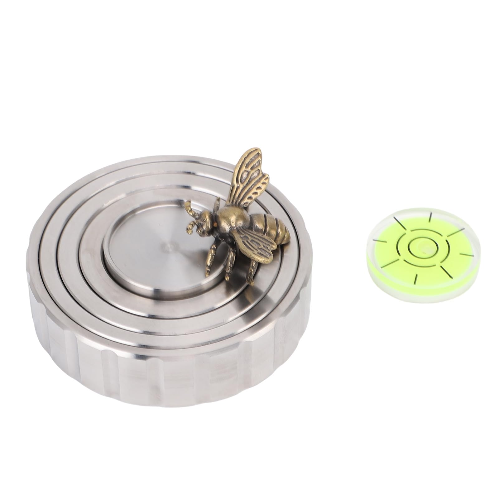 Peso para Tocadiscos con Base Desmontable y 3 Anillos para Mejorar la precisión de la sincronización, estabilizador de Peso récord de Acero Inoxidable para Tocadiscos LP