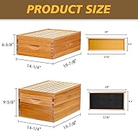 Vista 5 de Beehive - Kit de iniciación de 8 marcos para colmenas de abejas y suministros, colmena de abejas para principiantes, colmena de abejas incluye 1