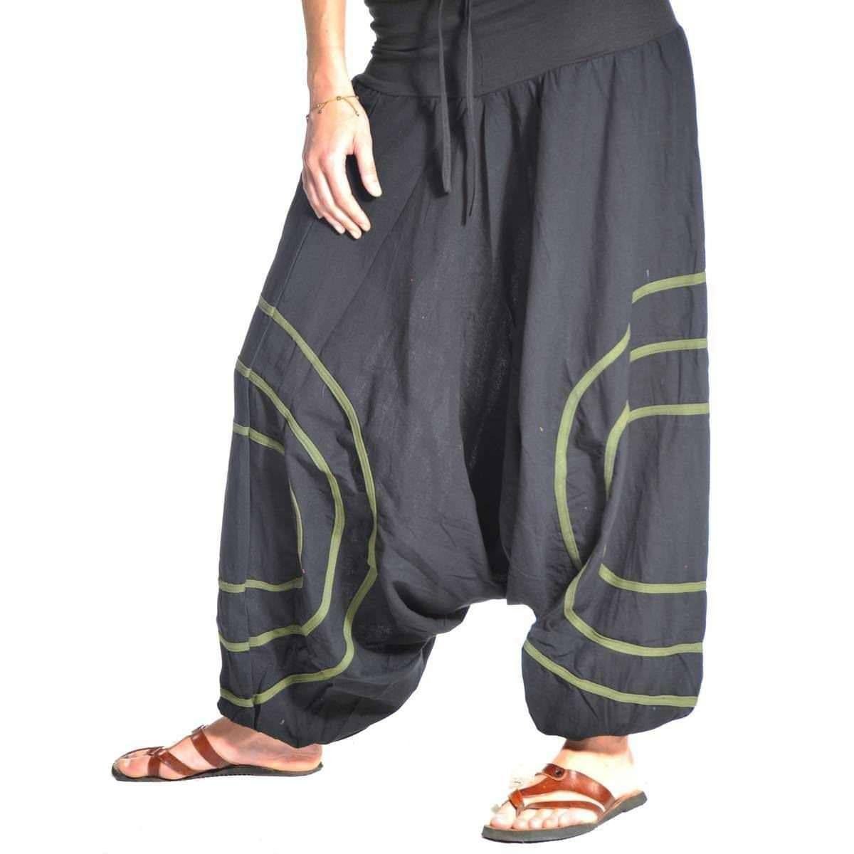 Simandra Pantalones Harem o Harén, Bombachos o Pantalones Aladin para Mujeres Cercles pantalón Unisex