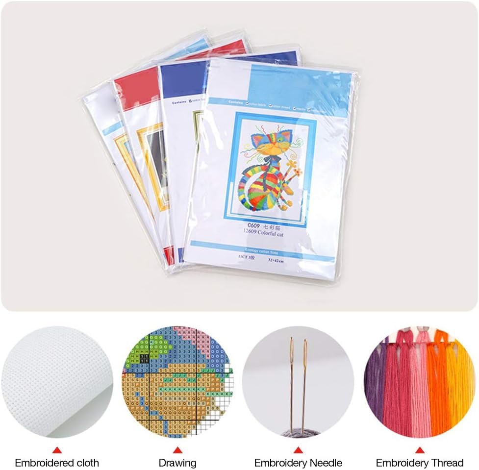 Image of Eiazuiks Stamping Cross Stitch Kit,Sea Turtle Counting Cross Stitch Kit for Adult Beginners, Full Line DIY Stitching Kit for Home Decor Cross Stitch Patterns 12x16 inches