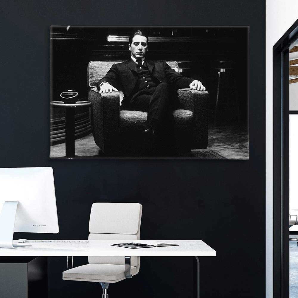 Amazon.co.jp: ゴッドファーザー アルパチーノ 白黒 キャンバス