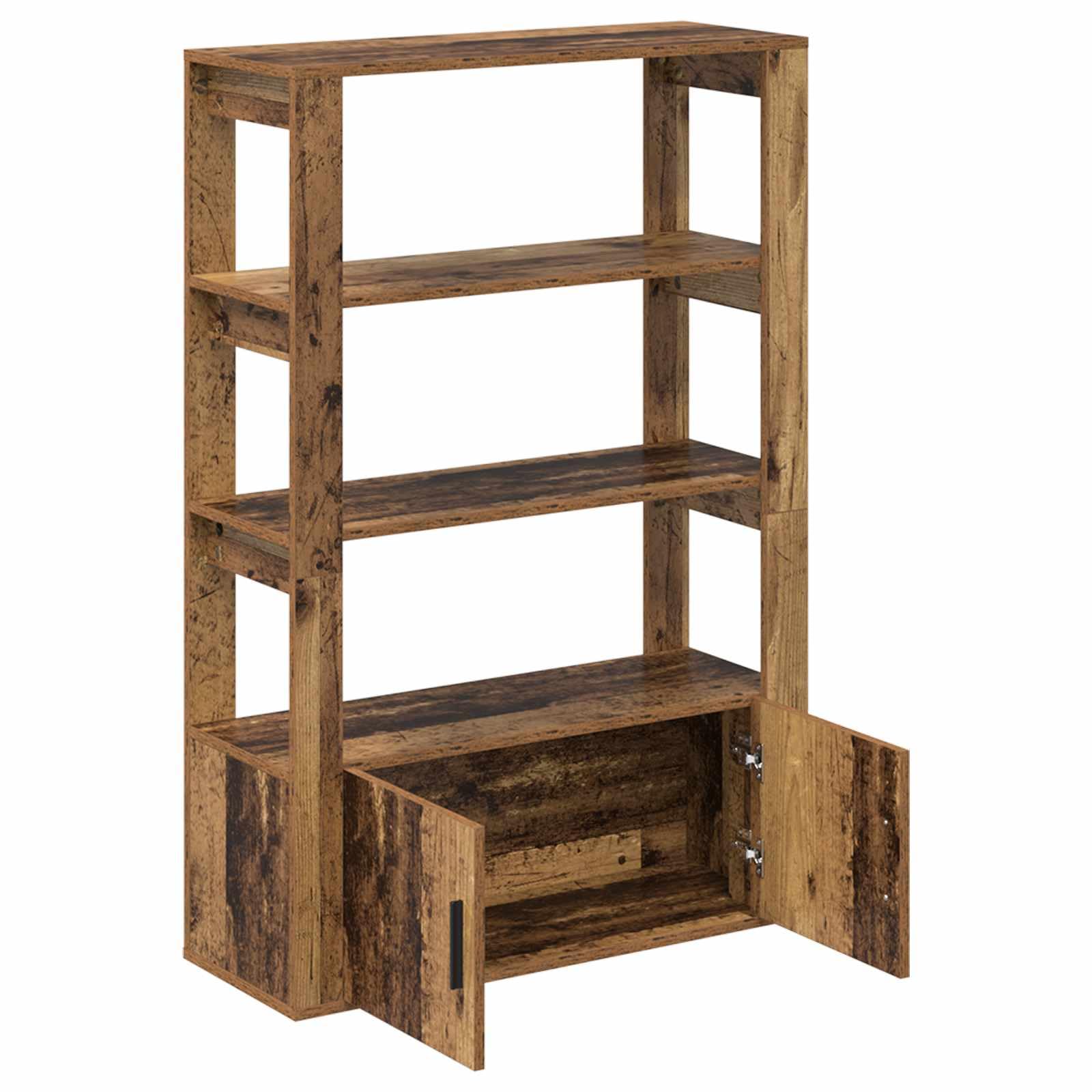 Credenza effetto legno anticato, 80 x 30 x 119,5 cm, comò in legno