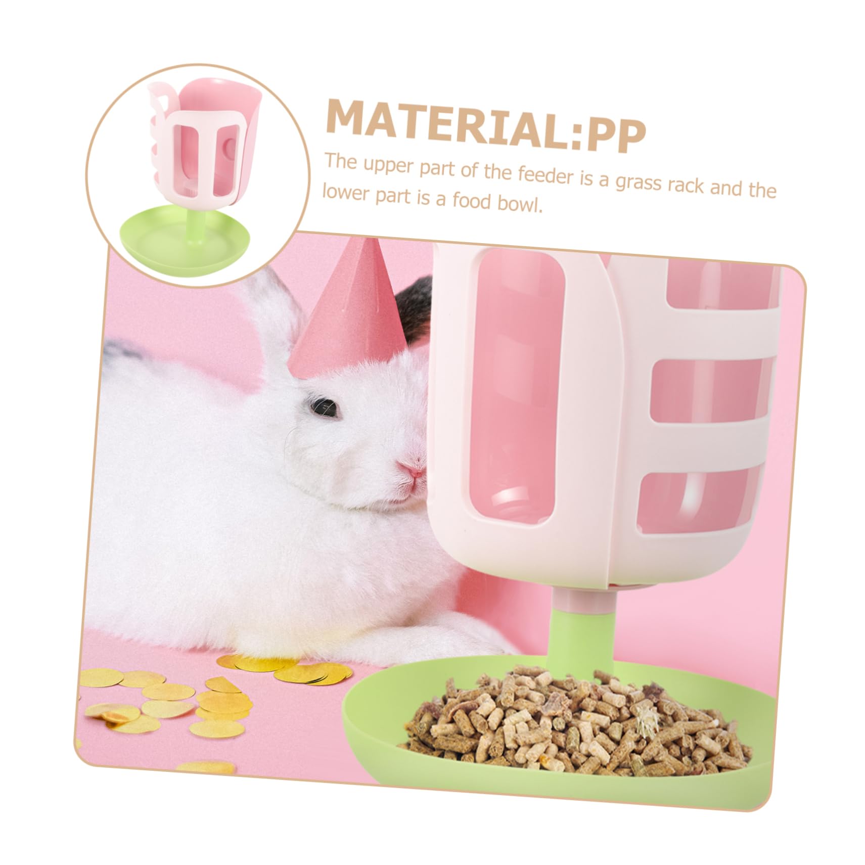 Support De Foin Forme De Tulipe pour Distributeur De Foin Antiwaste Râtelier De Rangement pour Rongeurs Accessoire Pratique pour De Compagnie