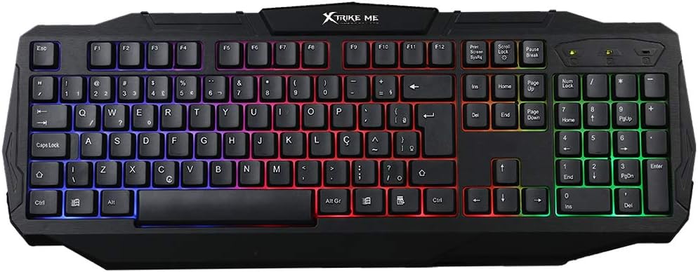 Xtrike Me KB-302 Luminous Multicolor Gaming Keyboard, top view