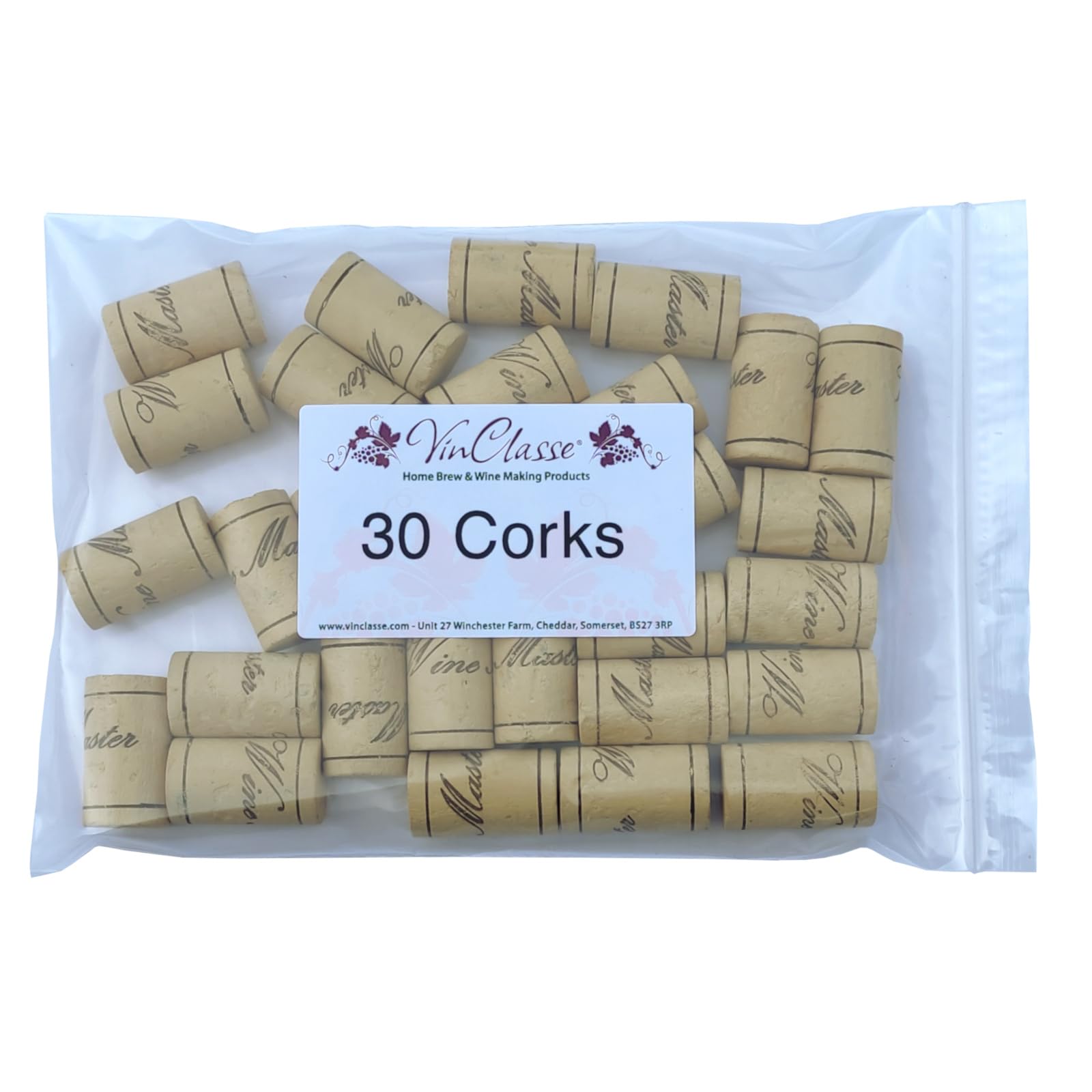 Vinclasse Pack Of 30 Wine Bottle Corks (Straight)
