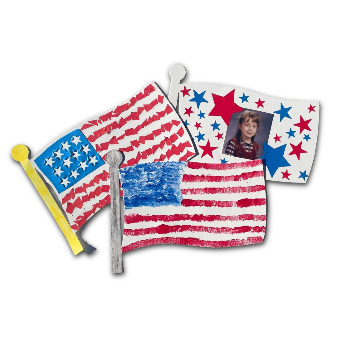 Roylco R52035 Blanc Support Drapeau Carton Personnalisable et Loisirs Créatifs Enfant