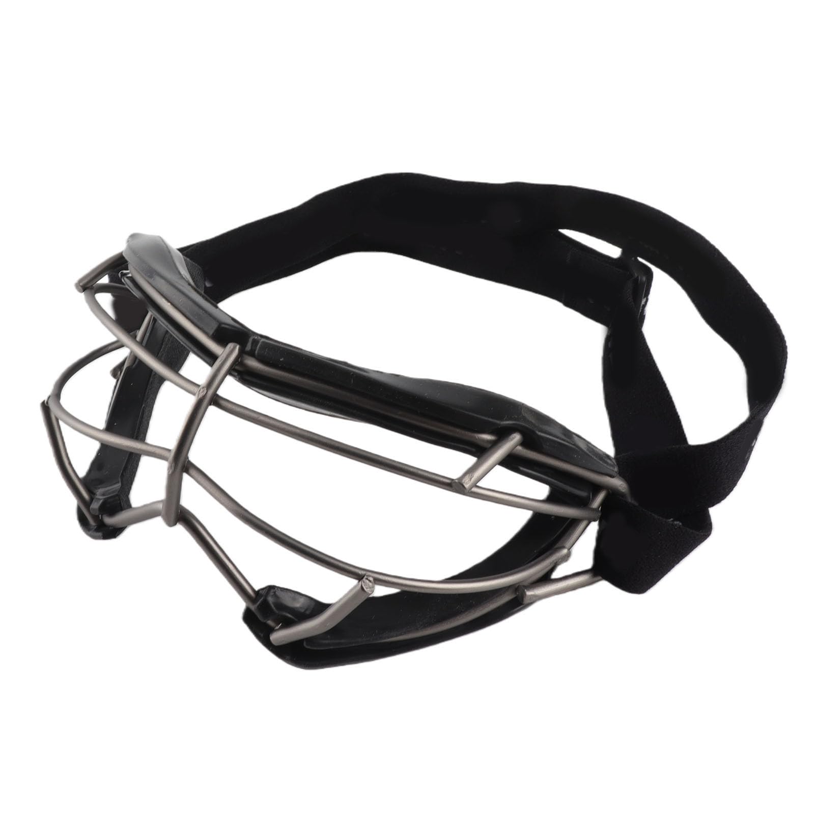 VGEBY Gogle do Lacrosse Silikonowe, Antypoślizgowe Okulary Ochronne z ramką z żelaza ze Stopu Szerokie Pole Widzenia Bezpieczne Dopasowanie dla Kobiet Trening Sportowy Trening Hokejowy Gra na Boisku