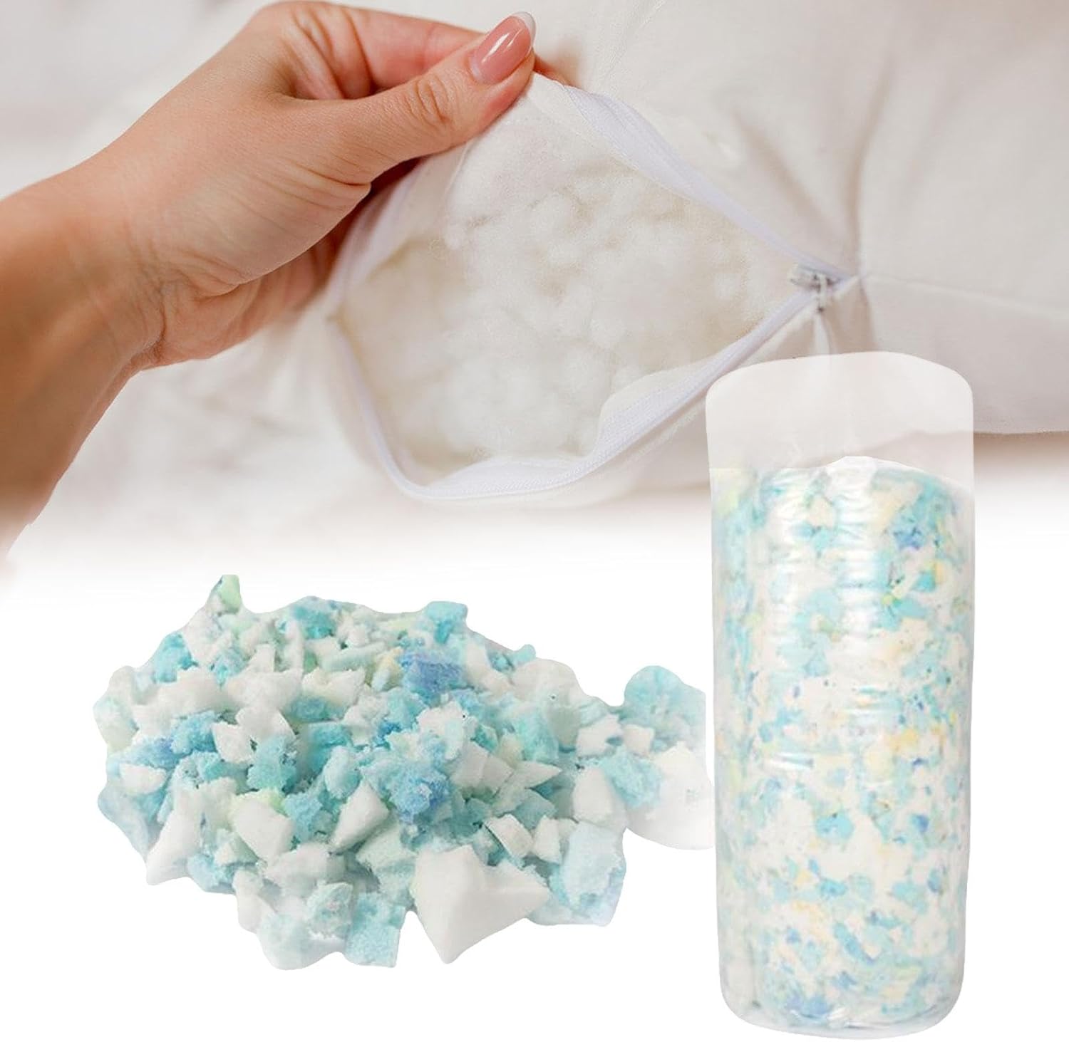 Foam Filling for DIY Projects, Versatile Pillow Stuffing Material for Beanbags and Cushions, 2KG