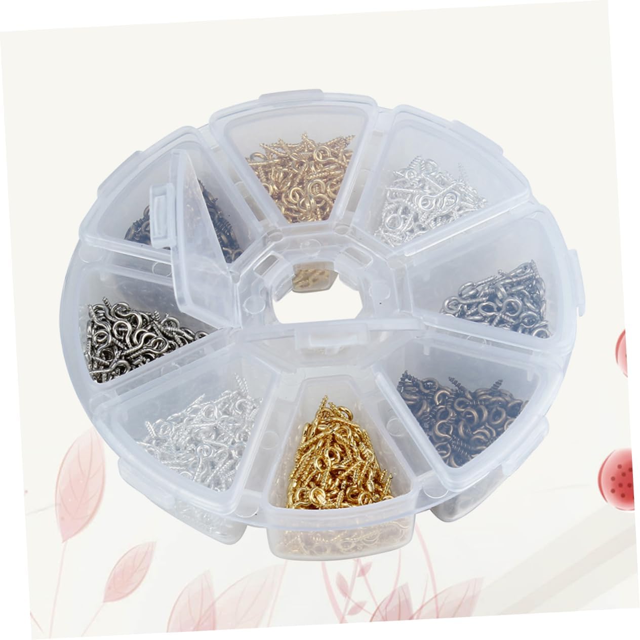 Screw Eye Pins Mixed Color Threaded Hooks Self Tapping Screw for Jewelry Making Crafts Durable Structure for Art Projects