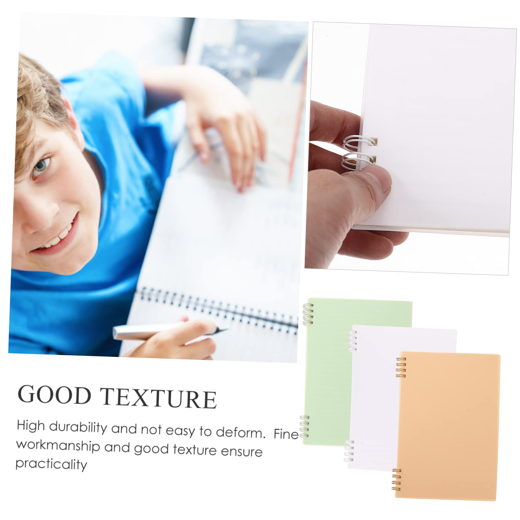 LALAFINA Quaderno a Spirale 3 Pezzi Copertina in Plastica, Taccuini