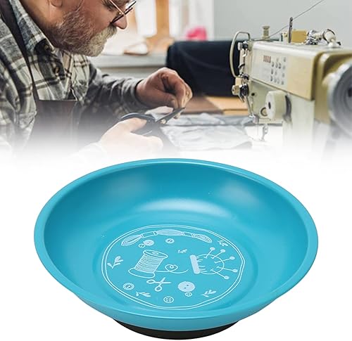 Miniatura 3 de BFYDOAA Plato magnético con 150 agujas de cuentas, cojín de costura magnético redondo, soporte magnético para agujas de coser, pasadores de presión