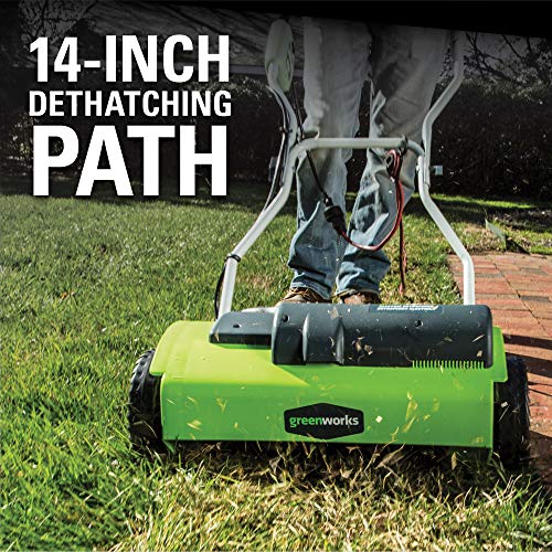 Greenworks 10 Amp 14-Inch Corded Dethatcher, 27022