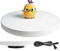 Vista 13 de fotoconic Soporte de exhibición giratorio motorizado eléctrico negro, 14 pulgadas/13.8 in de diámetro, carga centrada de 110 libras para exhibición