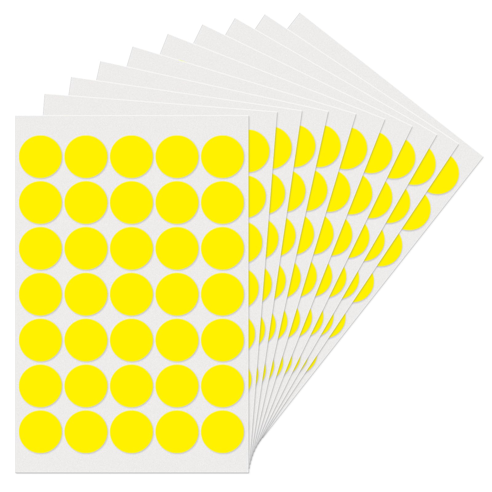 480 Gommettes Autocollantes Rondes 30mm - 5 Couleurs, Adhésif Étanche, Multiusage