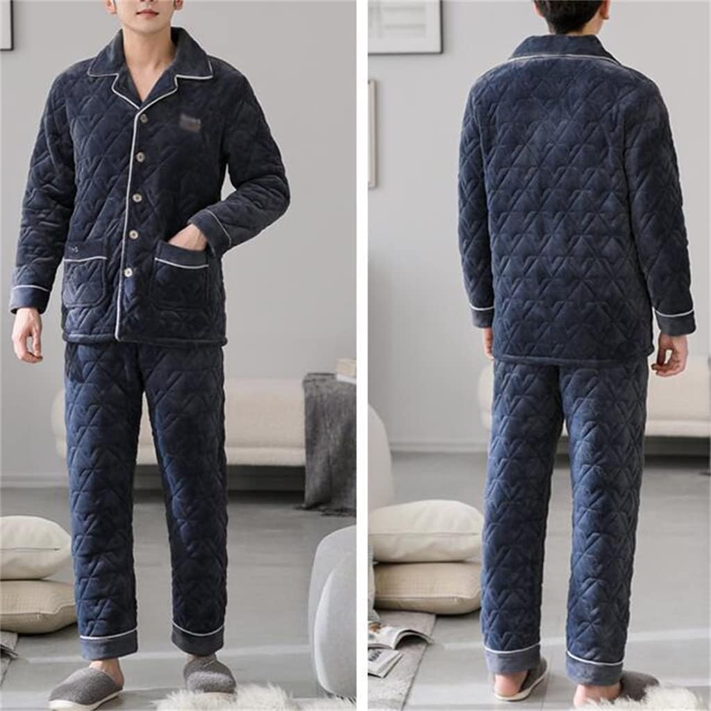Men's Pajamas Winter Thick And Thin Velvet Coral Velvet Flannel Home Clothing Autumn And Winter