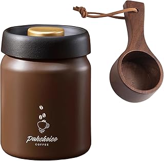 Vacuum Sealed Coffee Canister ，316 Stainless Steel Air Tight Container for Coffee Beans & Grounds, Preserves Freshness, light-proof storage (Coffee, 900ml)