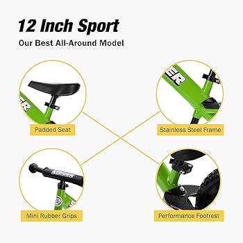 STRIDER 12 バランスバイク グリーン 2-5歳 Amazon.co.jp: Strider 12スポーツベビーバンドルwithバランス