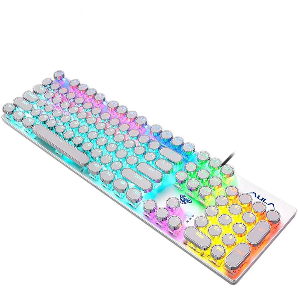 Buy Daqin Mechanical Keyboard Retro Punk Metal Wired RGB Backlight Blue