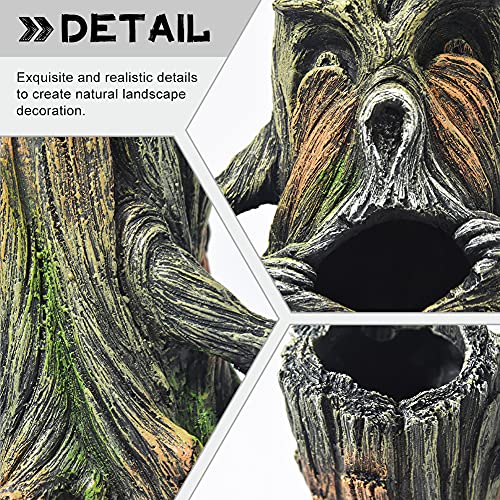 Image of Fish Tank Decorations-Hollow Tree Trunk Aquarium Decorations Disney Aquarium Decorations for Betta Hideout Caves Large Aquarium Decor Thematic Ornaments