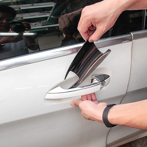 Miniatura 2 de Fibra de carbono coche exterior puerta Bowl Trim para Mercedes Benz GLK GL ML C Clase W204 X204 Accesorios de coche