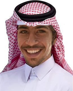 Arab Shemagh Muslim Keffiyeh Head Wrap Tactical Desert Head Neck Scarf Military Shawl Arabic Scarf Headwear with Agal Rope