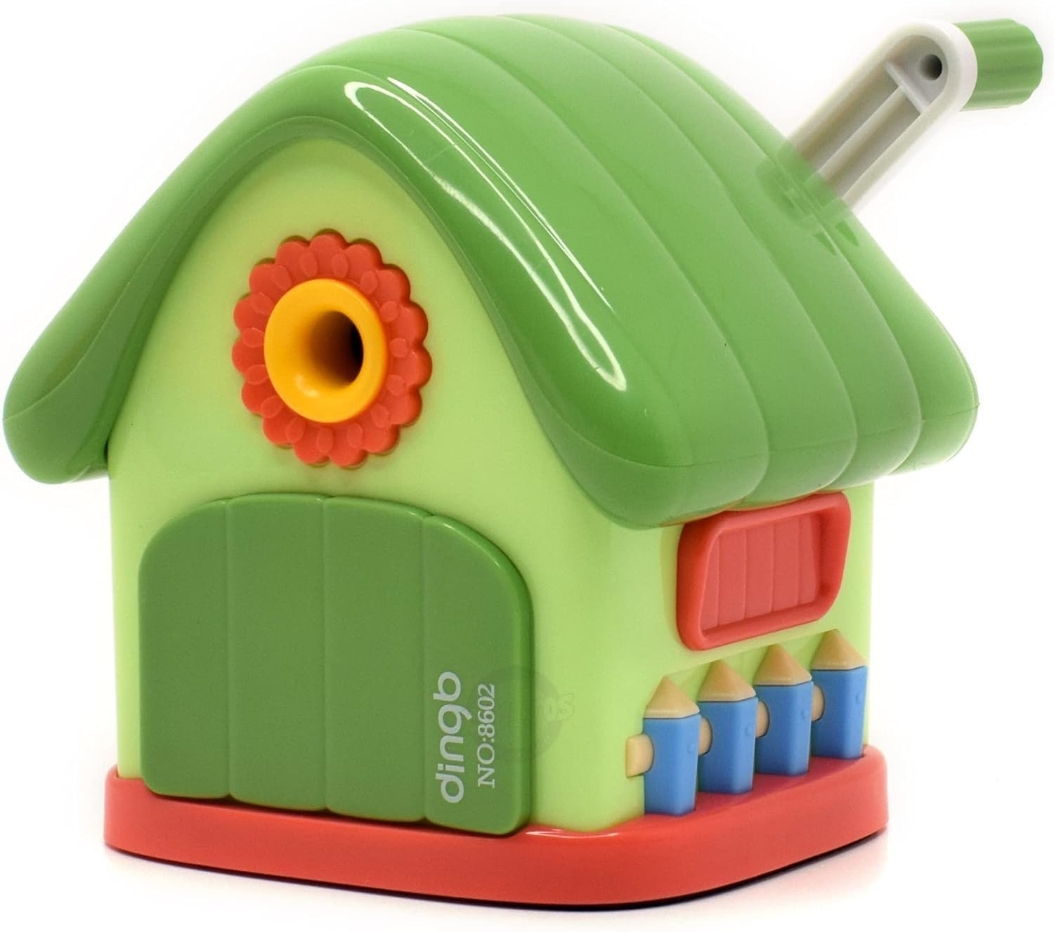 Pencil Sharpener, Cartoon Animal Manual Adjustable Pencil Sharpener with Crank and Container for Children's Office School Classroom Stationery Gift for Kids (Multicolor) (Home Sharpener)