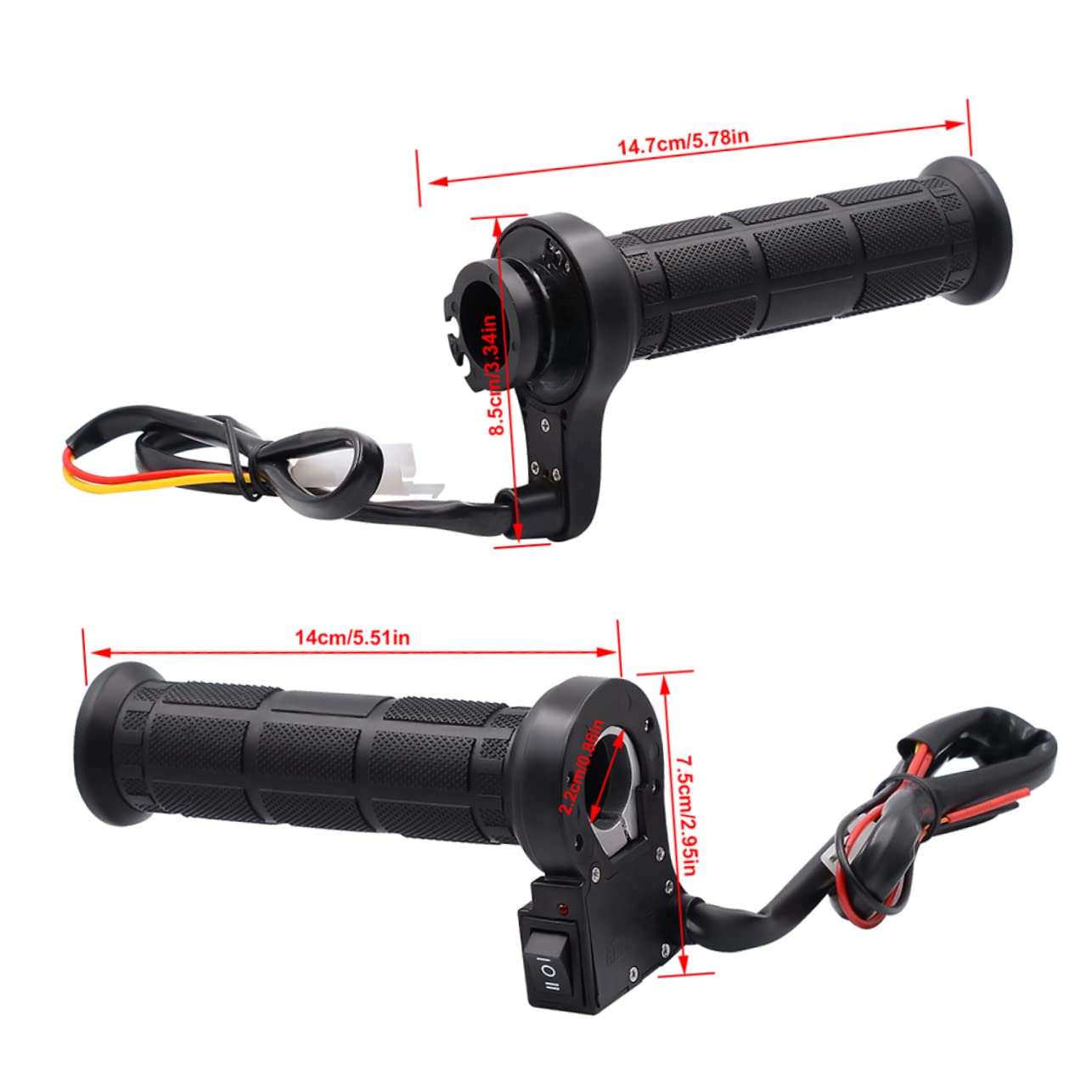 1paire Poignées Chauffantes Poignées Électriques Ajustables Pour Guidon Système De Température Réglable Pour Hiver Noir
