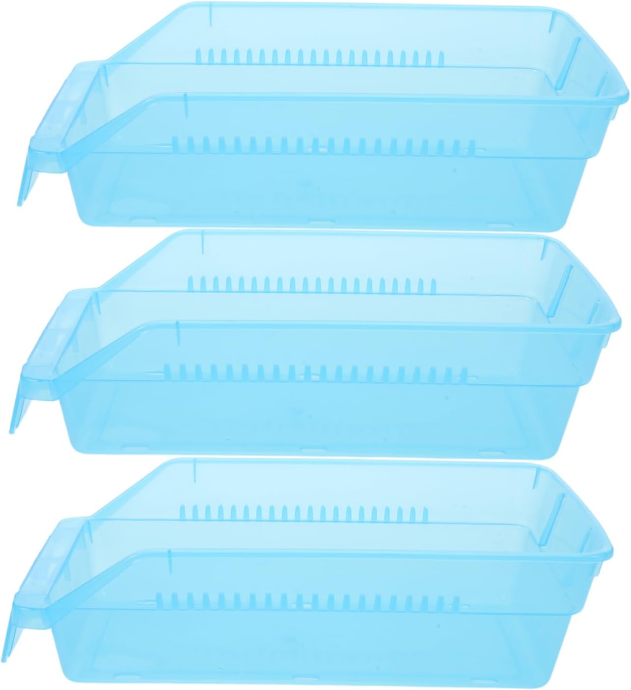 3pcs Small Travel Pill Case Medication Box Organizer, Portable Plastic Pill Organizer Tray for Medicine Organization, Suitable for Clinics and Drawers, Blue