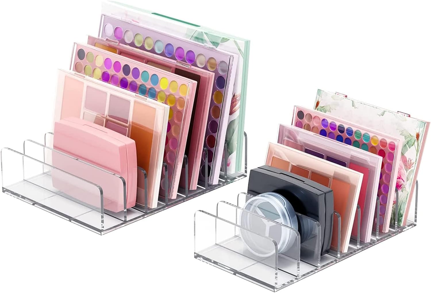 TAVVKE 2 Pack Makeup Palettes Organizer, Acrylic Eyeshadow Palette