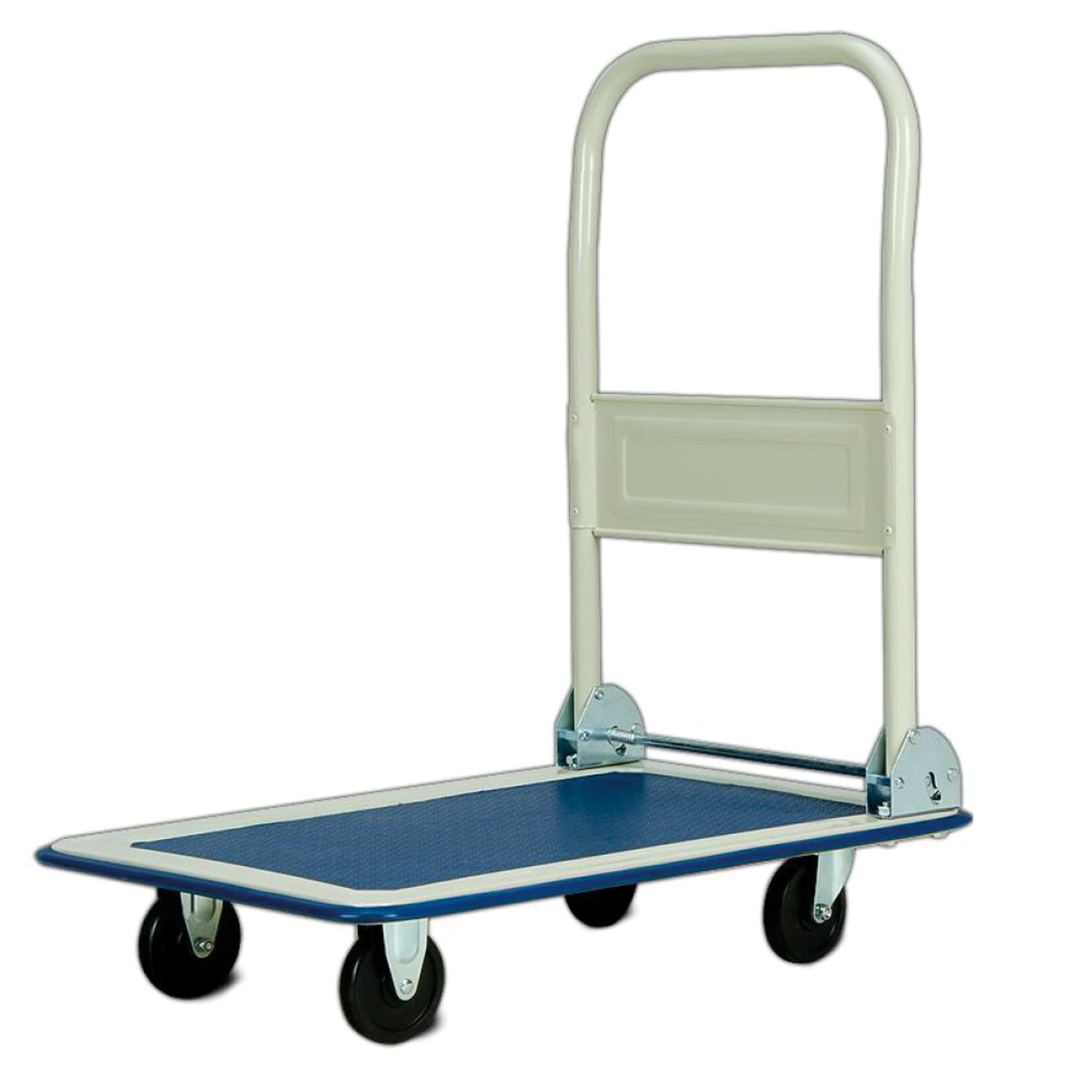 Chariot à plate-forme bleu maniable Herzberg HG-8029 pour manutention moyenne