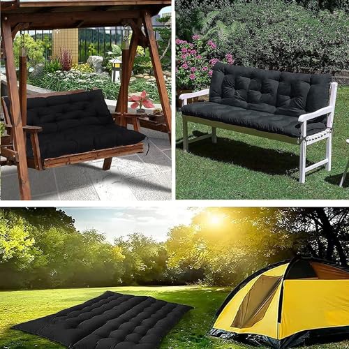 Coussins de balancelle d'extérieur imperméables pour banc de jardin 2-3 places
