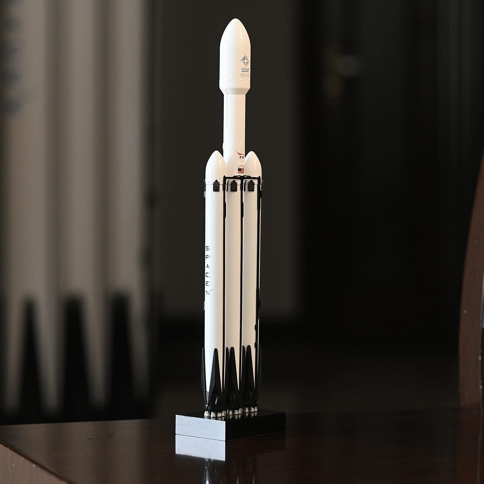 REHOOF Modelo De Cohete La Serie Falcon, Simulación 1: 233 Falcon 9 Resina Simulada Y Decoraciones De Escritorio, 3 Piezas