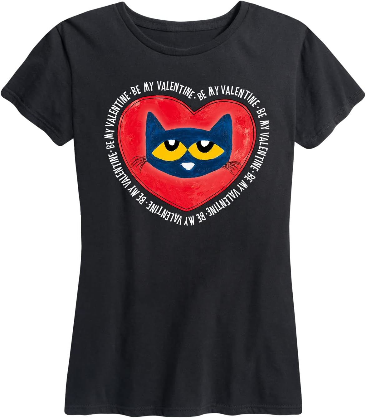 Pete The Cat Valentine’S Day Women’S Short Sleeve Graphic TShirts